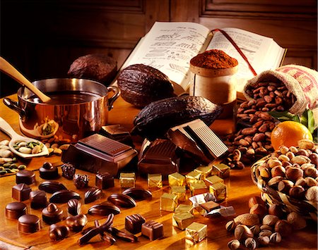 Selection of chocolate products Foto de stock - Sin royalties Premium, Código: 652-03800290