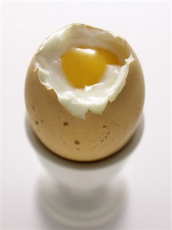 Soft-boiled egg Foto de stock - Sin royalties Premium, Código: 652-03800485