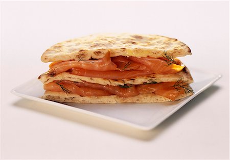 salmon pink - Swedish sandwich Stock Photo - Premium Royalty-Free, Code: 652-03800513