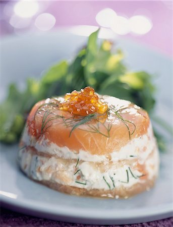 fish terrine - Smoked salmon and Fromage frais terrine Foto de stock - Sin royalties Premium, Código: 652-03800524