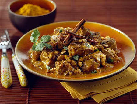 Lamb Tajine with cashew nuts and cinnamon Stock Photo - Premium Royalty-Free, Code: 652-03800551