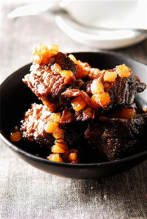 Braised beef with orange zests and sweet and sour sauce Stock Photo - Premium Royalty-Free, Code: 652-03800873