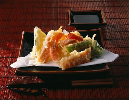fried shrimp - Assorted Tempuras Stock Photo - Premium Royalty-Free, Code: 652-03801046