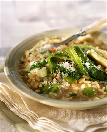 Leek ans Pecorino risotto Stock Photo - Premium Royalty-Free, Code: 652-03801193