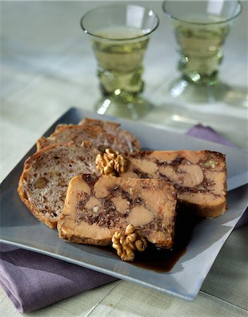 Foie gras and walnut terrine Stock Photo - Premium Royalty-Free, Code: 652-03801244