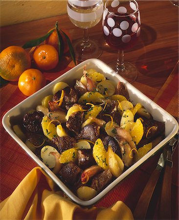 Beef and citrus fruit stew Fotografie stock - Premium Royalty-Free, Codice: 652-03801388