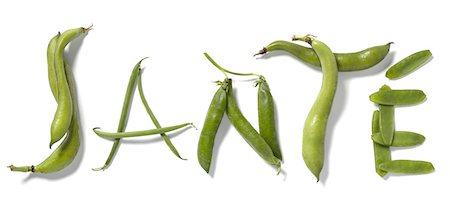 Santé written with green vegetables Foto de stock - Sin royalties Premium, Código: 652-03801679