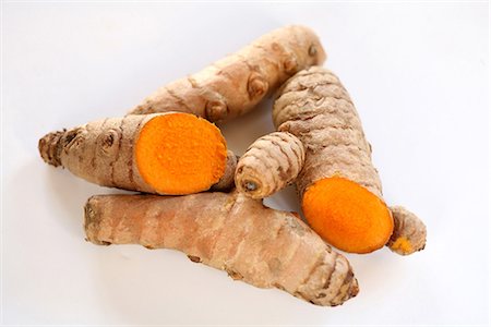 Tumeric roots Foto de stock - Sin royalties Premium, Código: 652-03802416