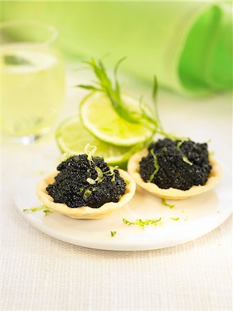 simsearch:652-03633951,k - Caviar tartlets Stock Photo - Premium Royalty-Free, Code: 652-03802775