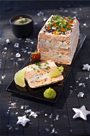 Salmon and sole terrine with lime Stock Photo - Premium Royalty-Free, Code: 652-03803243