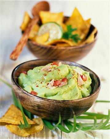 fish taco - Guacamole with tuna Stock Photo - Premium Royalty-Free, Code: 652-03803312