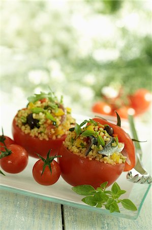 Tomatoes à la niçoise Stock Photo - Premium Royalty-Free, Code: 652-03803450