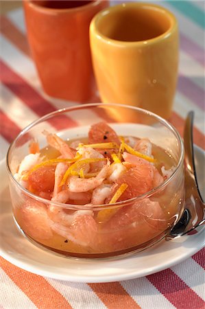simsearch:652-01666717,k - Shrimps with grapefruit Stock Photo - Premium Royalty-Free, Code: 652-03803475