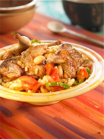 partridge - Vegetable and partridge Couscous Stock Photo - Premium Royalty-Free, Code: 652-03803494