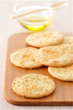 Parmesan and pepper shortbread savoury biscuits Stock Photo - Premium Royalty-Free, Code: 652-03803723