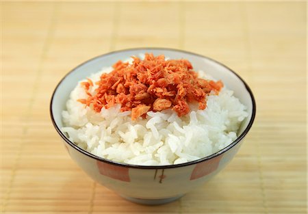 riz blanc - Salmon flakes Photographie de stock - Premium Libres de Droits, Code: 669-08173079