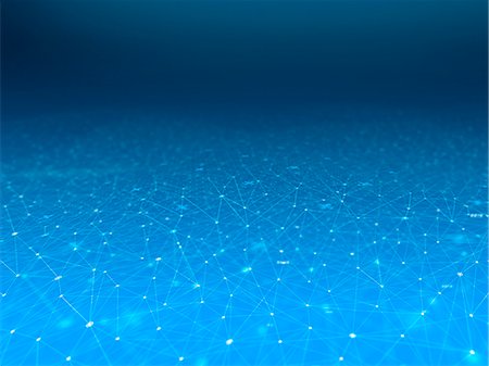 Connecting Network Lines Stock Photo - Premium Royalty-Free, Code: 669-09146199
