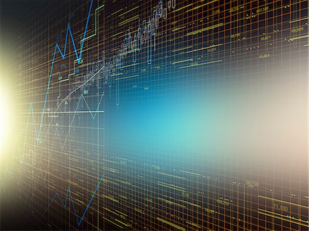 Financial Monitor Without Centre Stock Photo - Premium Royalty-Free, Code: 669-09146229