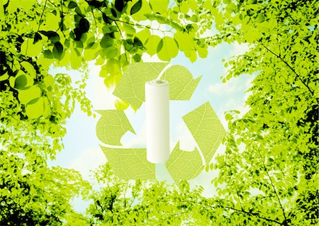 Rechargeable battery and fresh green Stock Photo - Premium Royalty-Free, Code: 670-04249743