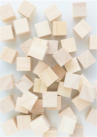 Wood cubes Foto de stock - Sin royalties Premium, Código: 670-06450566