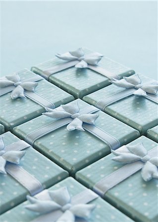 Light blue gift boxes Stock Photo - Premium Royalty-Free, Code: 670-06451561