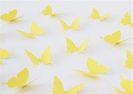Yellow butterflies Foto de stock - Sin royalties Premium, Código: 670-06824696
