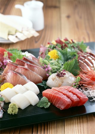 simsearch:670-02108199,k - Assorted sashimi Foto de stock - Sin royalties Premium, Código: 670-02109978