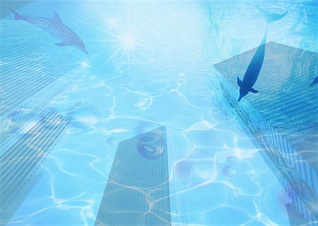 Ocean and buildings Stock Photo - Premium Royalty-Free, Code: 670-02310725