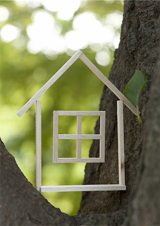 Wooden house frame Stock Photo - Premium Royalty-Free, Code: 670-03607692