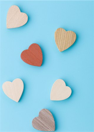 Wooden hearts Stock Photo - Premium Royalty-Free, Code: 670-03734360