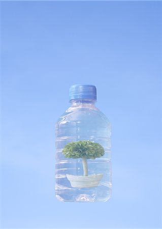 ecology - Potted plant in plastic bottle Stock Photo - Premium Royalty-Free, Code: 670-03886215
