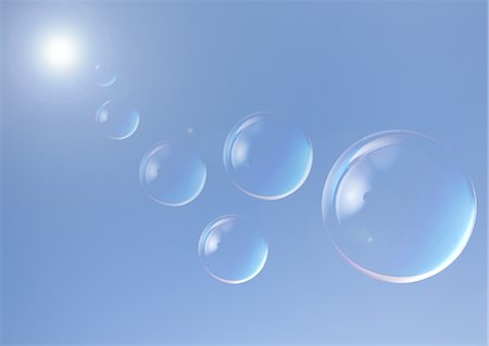 sphere - Blue sky and spheres Stock Photo - Premium Royalty-Free, Code: 670-03886312