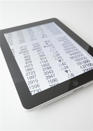 stock exchange - Tablet PC Stock Photo - Premium Royalty-Free, Code: 670-03886579