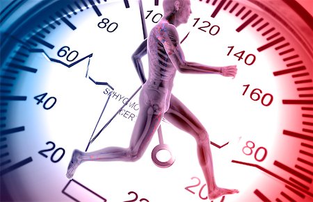 skeleton of a person running - Blood pressure Stock Photo - Premium Royalty-Free, Code: 671-02092120