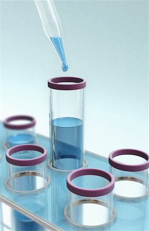 Test tubes, test rack and dropper Stock Photo - Premium Royalty-Free, Code: 671-02101781