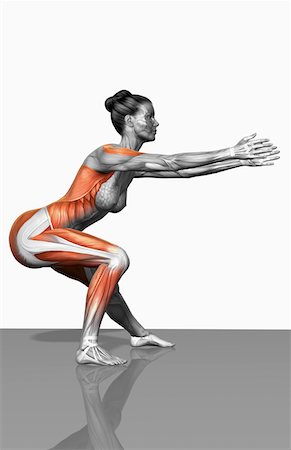 Lateral lunge Stock Photo - Premium Royalty-Free, Code: 671-02102288