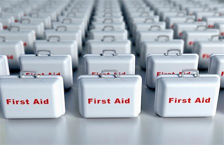 First aid boxes Fotografie stock - Premium Royalty-Free, Codice: 671-02102508