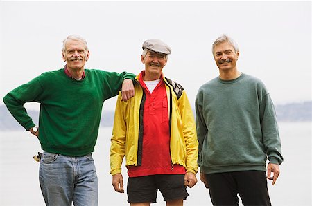 simsearch:673-02138886,k - Portrait of three healthy middle- aged men Stock Photo - Premium Royalty-Free, Code: 673-02138906