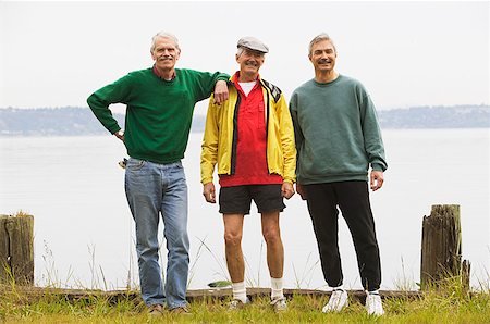 Portrait of three healthy middle- aged men Stock Photo - Premium Royalty-Free, Code: 673-02138907