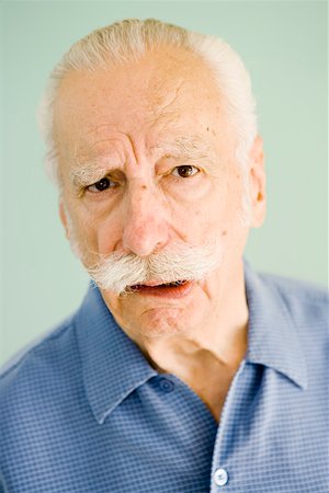 Portrait of concerned older man Stock Photo - Premium Royalty-Free, Code: 673-02139855