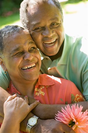 elderly black woman - Portrait of couple outdoors Stock Photo - Premium Royalty-Free, Code: 673-02140166