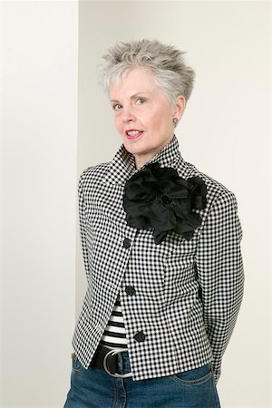 Portrait of fashionable middle aged woman Stock Photo - Premium Royalty-Free, Code: 673-02140463