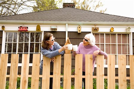 picture of elderly cheering - Mother and grown daughter toasting Stock Photo - Premium Royalty-Free, Code: 673-02141071