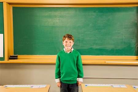 Portrait of boy in classroom Stock Photo - Premium Royalty-Free, Code: 673-02141861