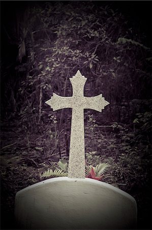 dead - cross in mexican cemetery Foto de stock - Sin royalties Premium, Código: 673-03826268