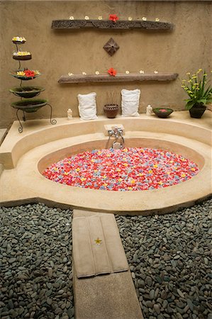 simsearch:685-02937230,k - Bath filled with flower petals Stock Photo - Premium Royalty-Free, Code: 685-02937235