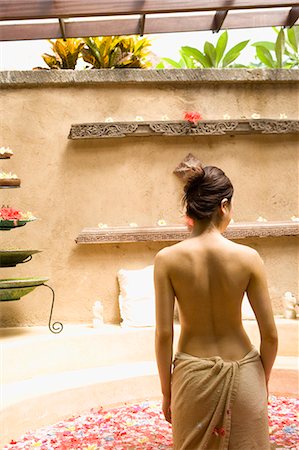 simsearch:685-02937281,k - Young woman taking bath with flower petals Stock Photo - Premium Royalty-Free, Code: 685-02937233