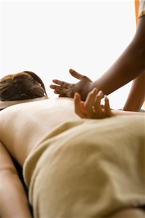 simsearch:685-02937230,k - Young woman having back massage Stock Photo - Premium Royalty-Free, Code: 685-02937253