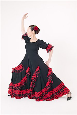 flamenco - Junge Frau, die das Flamenco Tanz Stockbilder - Premium RF Lizenzfrei, Bildnummer: 685-02939051