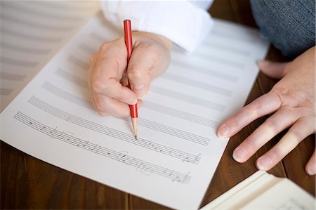 simsearch:685-02940140,k - Young woman composing music Stock Photo - Premium Royalty-Free, Code: 685-02940291